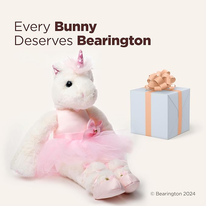 Bearington Collection Ballerina Themed Stuffed Animal - Ballet Doll - Dance Recital Gifts for Girls - Unicorn Dreamer - 14"