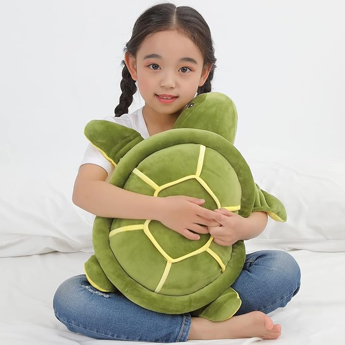 Dalmao 20 Inch Large Sea Turtle Stuffed Animal, Ultra Soft Fluffy Plush Turtle Body Pillow, Cute Ocean Animal Plushie Toy, Cuddly Pillow Gift for Kids Boys Girls Girlfriend, Birthday
