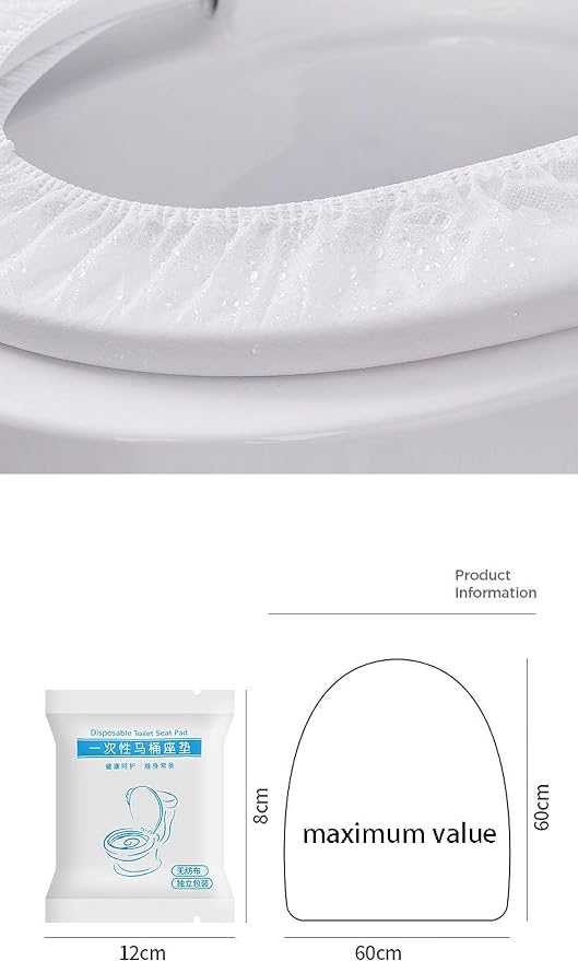 20pcs disposable toilet seat cushion non-woven toilet seat cushion toilet seat protector children toilet training cover adult home travel single package environmental protection Largepackof20 white