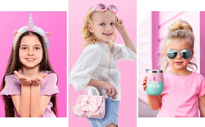 9PCS Unicorn Gifts for Girls Age 4-6 6-8, Toddler Girl Toys with Unicorn Glow in The Dark Blanket Crossbody Purse Kids Christmas Birthday Gifts Toys for 3 4 5 6 7 8+ Year Old Teen Girls Daughter Niece