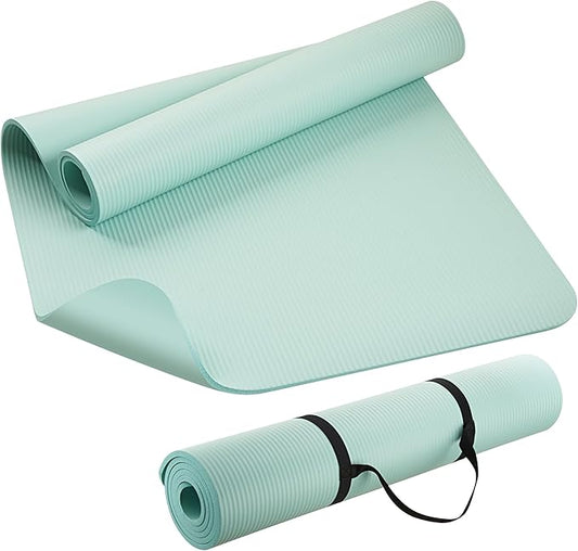 KEEP Extra Thick NBR Yoga Mat for Women & Men, 10mm Thick, 72”x32” Large Exercise Mat with Non-Slip Workout Mat for Yoga, Pilates, Stretching, Meditation – Wide & Cushioned Fitness Mat