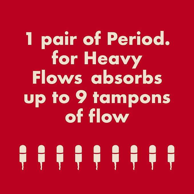 The Period Company Women Regular Flow Stretch High Waisted Period Underwear for Women Heavy Flow