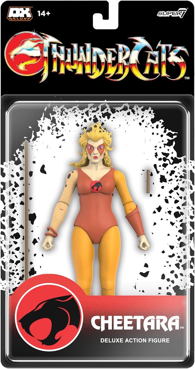 Super7 Deluxe Thundercats Cheetara - 7" Thundercats Action Figure with Accessories Classic Cartoon Collectibles and Retro Toys