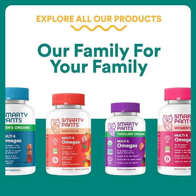 SmartyPants Prenatal Multivitamin Gummies - Improved Formula: Omega 3 (DHA/EPA), Methylfolate, Biotin, Vitamin D3, C, Vitamin B12, B6, Vitamin A, K & Zinc, Gluten Free, 120 Count (40 Day Supply)