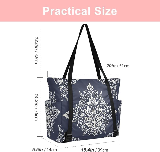 MCHIVER Yoga Bag for Women Men Large Yoga Mat Bag with Adjustable Strap Workout Bags Totes for Pilates Yoga Travel