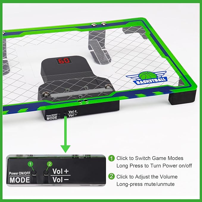 Mini Over The Door Basketball Hoop Indoor for Kids, Small Office Basketball Hoop with Scoreboard, Sports Gifts for Boys Age 4-7 8-12 Year Old, Birthday Ideas Toys
