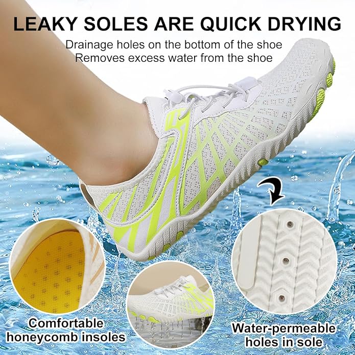 ELETON Barefoot Shoes Women Men Footwear, Wide Toe Box Hiking Zero Drop Non-Slip Quick-Dry River Boat Pool Beach Water Shoes, Lightweight Swimming Running Walking Sneakers Unisex