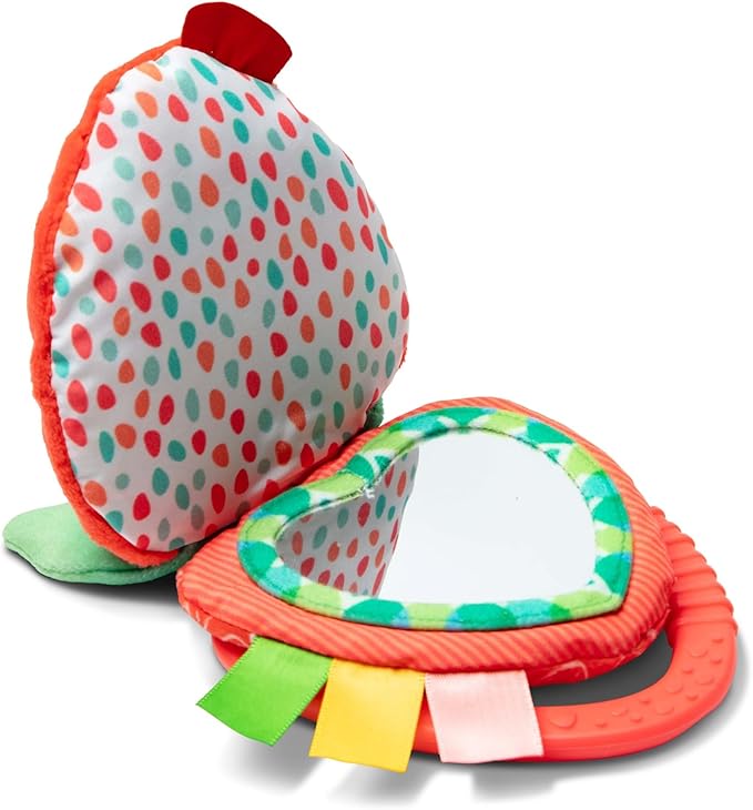 Melissa & Doug Peek-a-Boo Berry Take-Along Toy with Teether, Clip-On Stroller Toy for Baby Ages 12m+