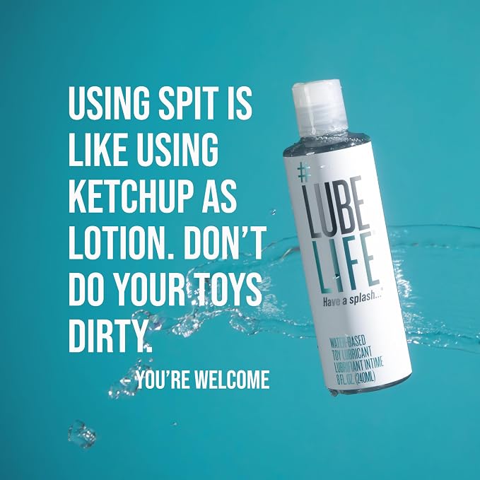 LUBELIFE Water Based Lube – Toy-Safe Personal Lubricant for Men, Women & Couples, Travel Size, Non-Staining, Easy Clean-Up, 8 Fl Oz