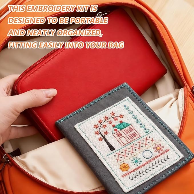 OYSMY Embroidery Stitch Book Kit,2026 New Embroidery Kit with 86 PCS Sewing Kit,Includes Illustrated Guide to 106 Universal Embroidery Stitches for Beginners and Craft Lovers(2 Set)