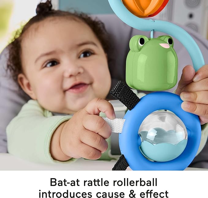 Fisher-Price Baby Toy Sensory Sounds High Chair Busy Activity with Suction Cup for Developmental Play Infants Ages+ Months