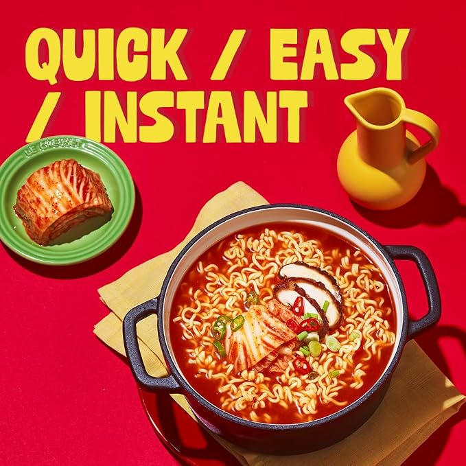 Premium X-LARGE Cup Noodles Real Kimchi Ramen [STIR FRIED KIMCHI | 4.9oz | 6 CUPS per Pack] – Healthy, Bold & Tangy | Korean Spicy Noodle Soup | non-GMO ingredients | No Trans Fat | Easy to Cook Meal or Snack - O’food