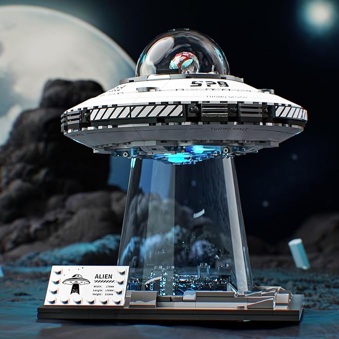 Space UFO Spaceship Building Sets, Galaxy Interstellar Spaceship Sets,Collection Creative Star Spaceship Building Kit for Animation Fans,for Boys and Gril Age 8-12