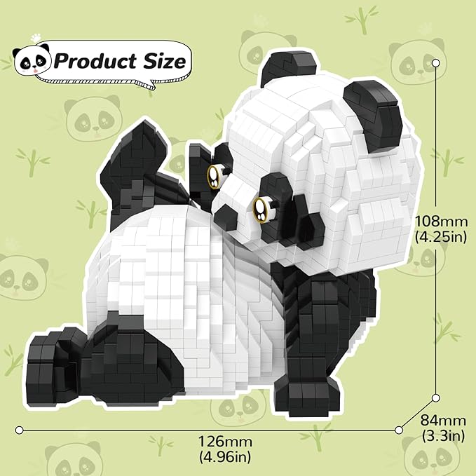 Mini Building Blocks Animals Sets for Goodie Bags, 1154 PCS Micro Mini Panda Building Toy Bricks for Adults, Party Favors for Kids 12+ 14+, Birthday Gift for Boys Girls, Carnival Prizes