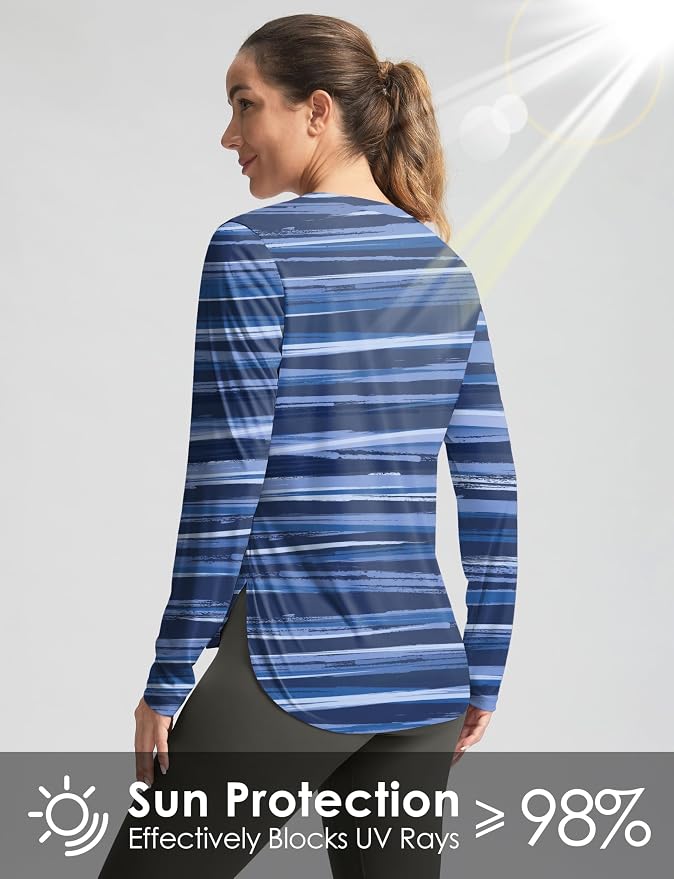 Women's Sun Shirts UPF 50+ Long Sleeve UV Protection Shirt Lightweight Quick Dry Workout Hiking Tops for Women