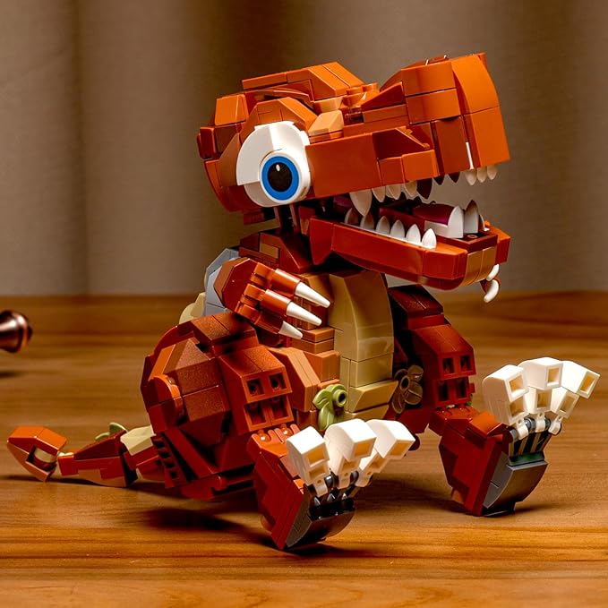 Dinosaur Building Set - Baby T. rex Jurassic Style, with Gift Box Packaging, Educational Construction Toy for Boys Girls Ages 6+,Realistic Tyrannosaurus Model for Kids Educational Creative