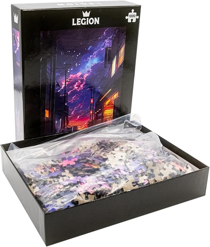 Legion Lo-Fi Anime Puzzle with Poster | 1000 Piece Jigsaw Puzzle for Teens and Adults | 70cm x 50cm | Hilltop Shop