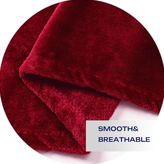 Red Fleece Plush Throw Blanket 60"x80"for Couch Sofa Fuzzy Cozy Flannel | Super Soft Lightweight Microfiber Blanket for Bed Chair bedroom Home Decor All Season,Birthday Gifts for Women Mom Adult