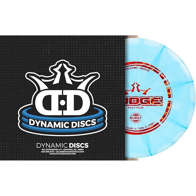Dynamic Discs Prime Burst Judge Disc Golf Putter, Men and Women Frisbee Golf Putter, 170g Plus, Beaded Throwing Frisbee Golf Putter, Stable Disc Golf Flight, Stamp Color Will Vary, Blue
