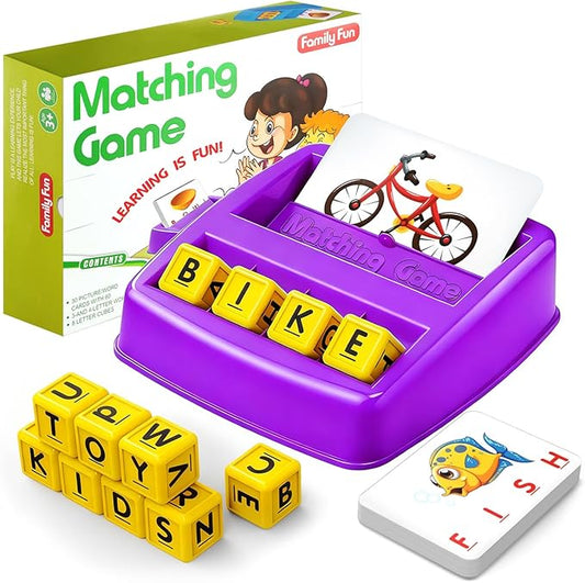 HahaGift Toddler Girl Toys Age 3 4 5 6 7，Matching Letter Game Preschool Learning Educational Toys for Kids 3-8 Year Old Boys Girls, Best Christmas Birthday Toy Gift for 3 4 5 Years Old Kindergartener