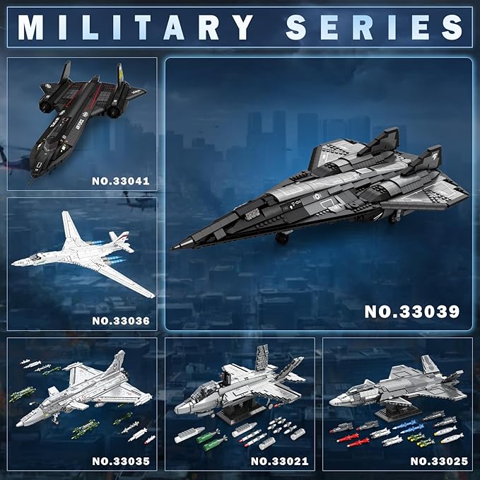 SR-72 Reconnaissance Fighter Jet Building Set, Military Airplane Toys Construction Set 33039, Model Plane Kit Aviation Collection, Gifts for Teens 14+, Adult and Military Fans