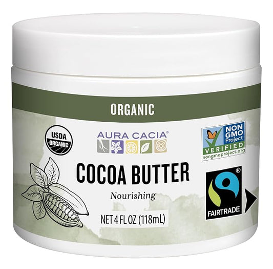 Aura Cacia Natural Cocoa Butter, 4 Ounce (113 g)