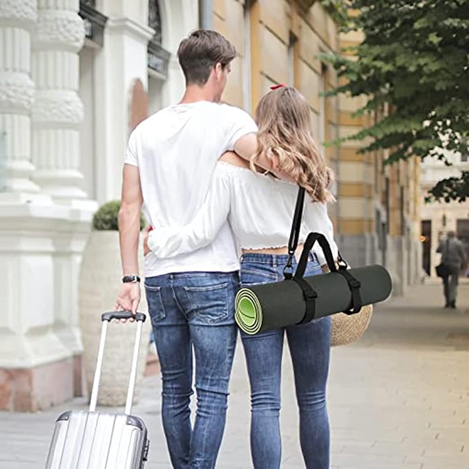 WISDING Yoga Mat Strap for Carrying, Adjustable Mat Sling with Handle | Fits Most Yoga Mats, Soft Neoprene Handle, Hands-Free Carry for Pilates, Gym & Travel