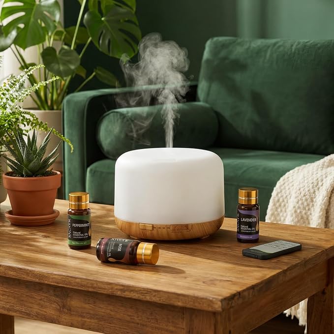 SACATR 50 Pcs Natural Essential Oil Set -Essential Oils Gift Set for Diffuser, Home Care, DIY Candle and Soap Making(50 * 5ML)