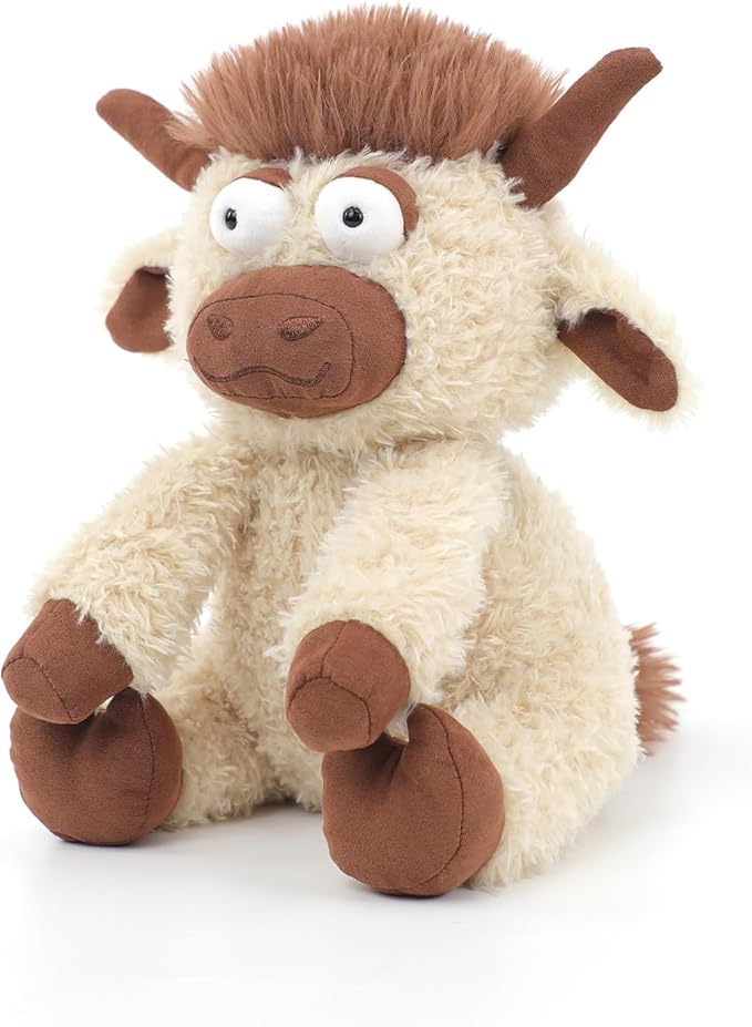 RECUR Highland Cow Plush Stuffed Animals, Soft Plushie Toys 10 inches