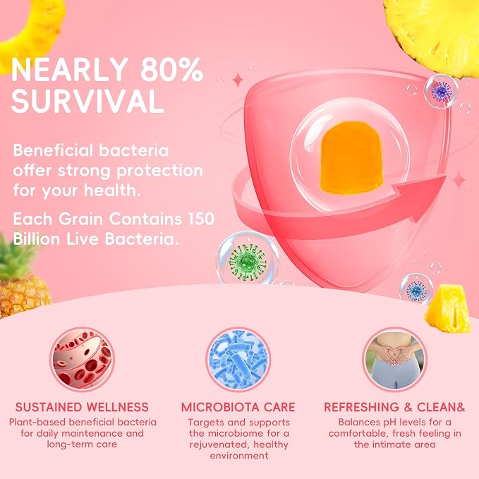 Premium feminine Balance Gummies for Women’s - Hawaiian Pineapple Gummies for Women PH Balance Support - Delicious PH Balance for Women’s with Immune Support - Vegetarian Friendly - 60 Count