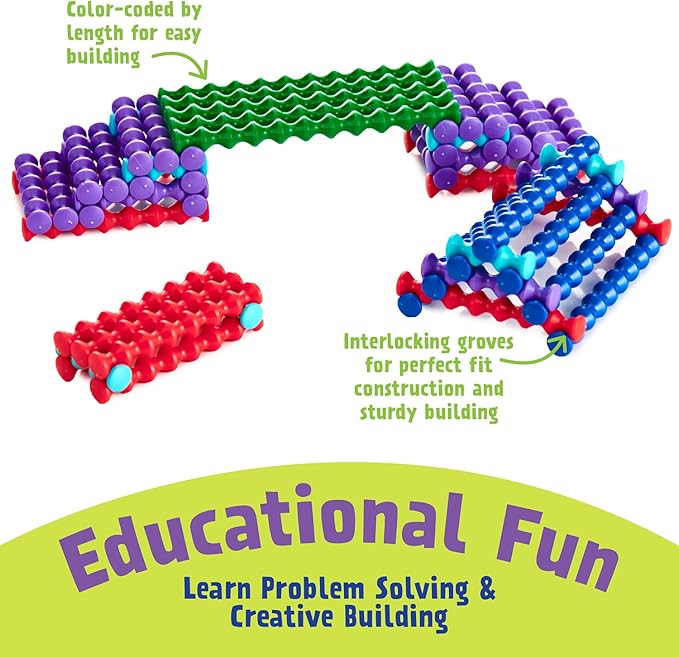 Playstix Construction Toy Building Blocks Set 150 Piece STEM Kit