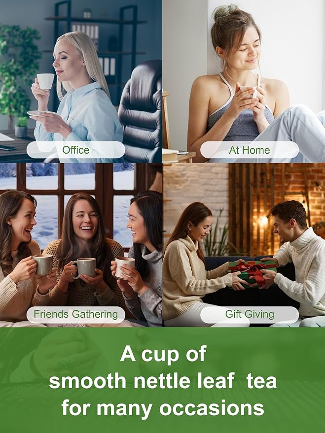 TeeLux Nettle Leaf Tea, Natural Stinging Nettle Tea Loose Leaf, Caffeine Free, Refreshing & Smooth taste, 8oz