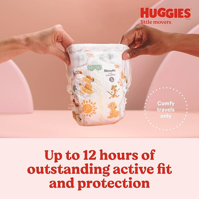 Huggies Size 5 Diapers, Little Movers Baby Diapers, Size 5 (27+ lbs), 19 Count, Packaging May Vary