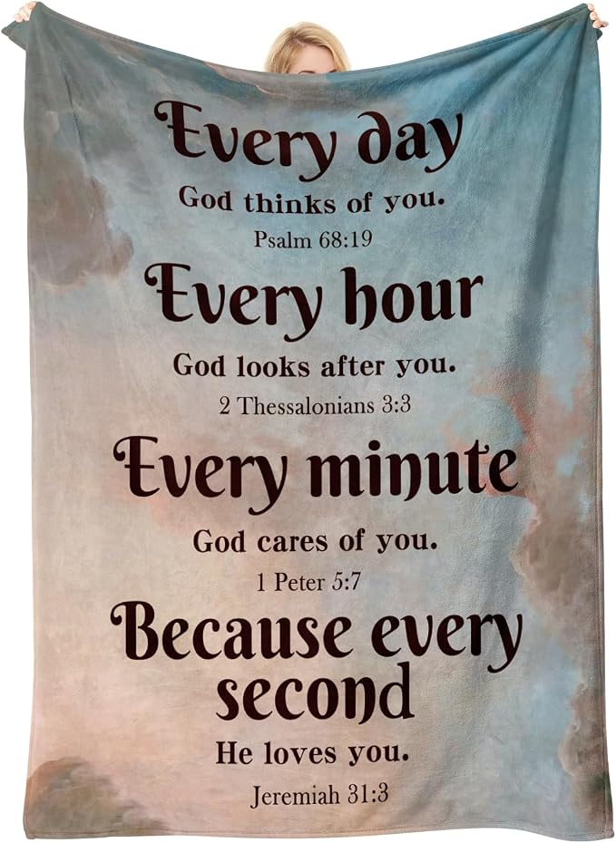 Christian Gifts for Women Faith, Inspirational Gifts for Women, Soft Throw Blankets, Religious Gifts for Women/Men, Spiritual Gifts Personalized Blankets for Adults/Kids 40"x 50"