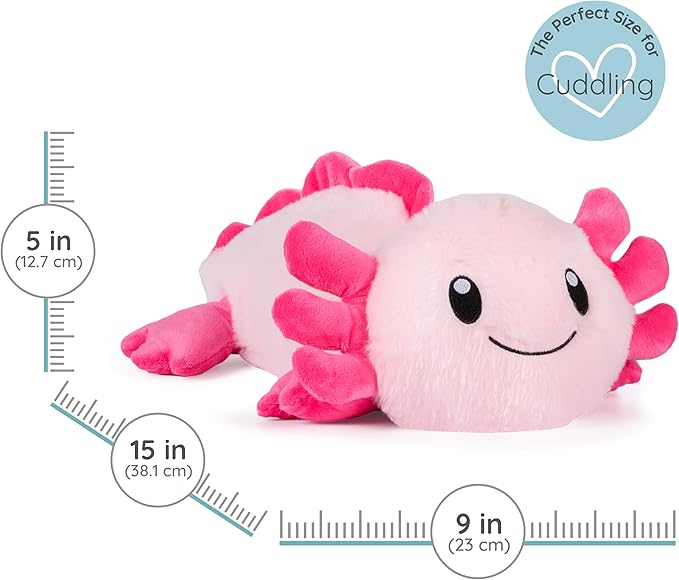 Warm Pals - Heatable Coolable Bedtime Comfort Plushie - Ari Axolotl - 1.5lbs - Cozy Microwavable Lavender Scented Plush Toys - Heated Stuffed Animal