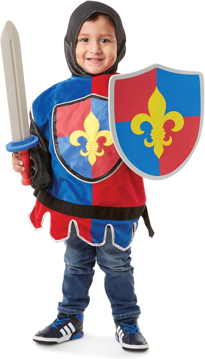 Melissa & Doug Knight Role Play Costume Dress-Up Set (4 pcs)