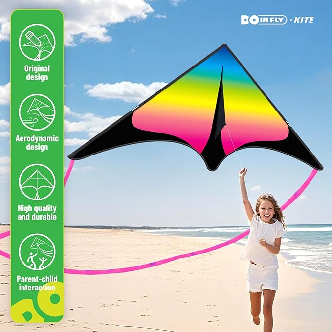 Kite for Ages 8-12, Easy to Fly and Assemble Rocket Kites for Beginner, Single Line String Professional Kites for Beach and Outdoor Activity