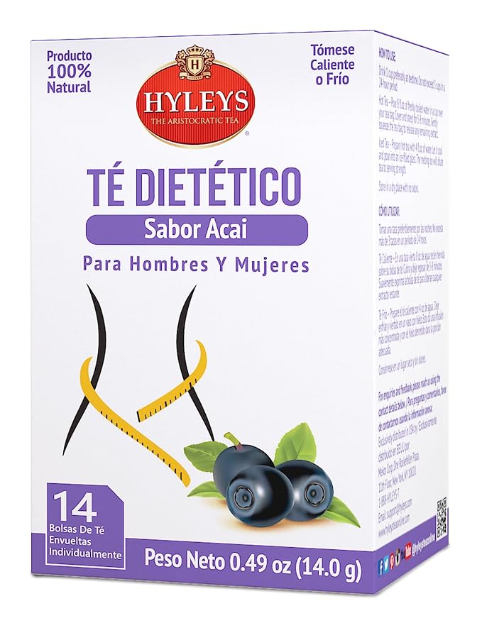 Hyleys Dieter's Tea with Acai Berry Flavor - 14 Tea Bags - Slimming Weight Loss Detox Cleanse Tea