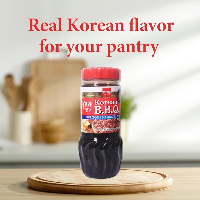 Wang Bulgogi Sauce, Korean BBQ Marinade for Beef Bulgogi | Authentic Korean Bulgogi Sauce, Sweet Savory Flavor, No MSG, Made in Korea, 16.93 oz Bottle, Perfect for Korean BBQ