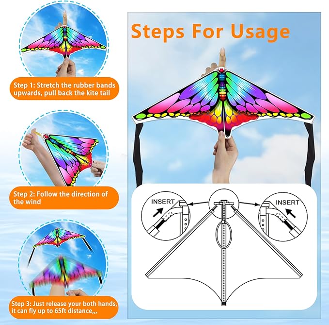 YongnKids 6 Pack/ 20 Pack Mini Kite for Boys Girls Age 3-5 4-8, Finger Launcher Kites Easy to Fly Ejection Flying Toys Kite for Kids Teens Ages Beach Park Backyard Outdoor Sports