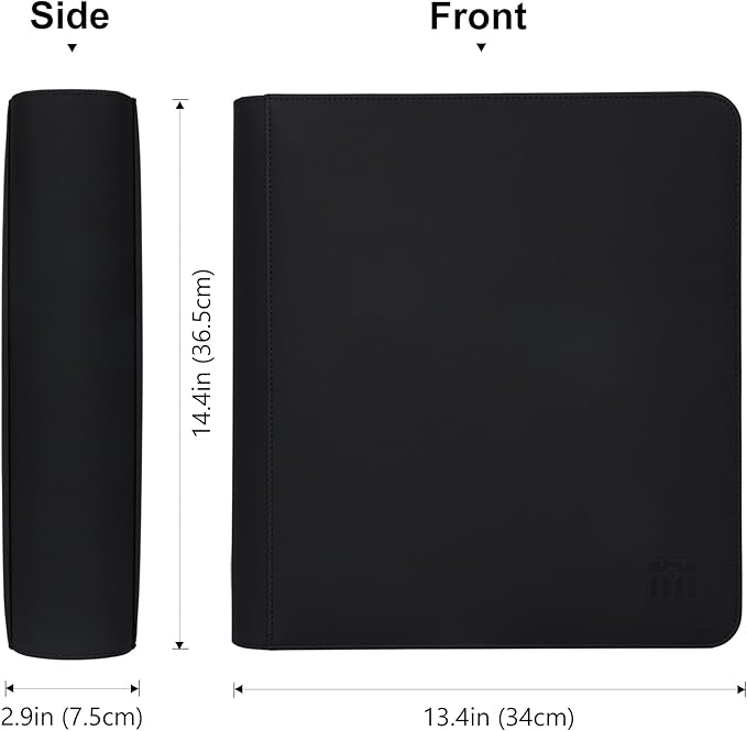 Graded Card Binder - Holds 72 PSA Slabs, 6 Pocket Slab Binder for PSA, CGC, CSG, FCG, FGS Slabs, Black, PSAbinder672W