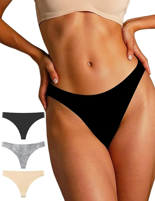 Seamless Thongs for Women G-string Thong No Line Workout Cotton Panty Liners Underwear Undies Fashion Clothing