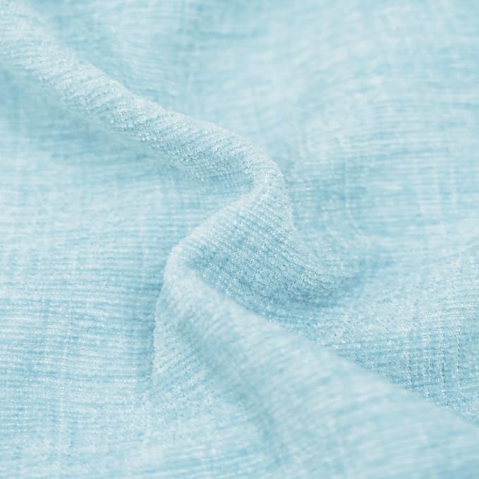 CaliTime Decorative Throw Pillow Covers 26 X 26 Inches Light Blue Grey | Pack of 2, Cozy Chenille Cushion Cases for Couch Sofa Bed Living Room Farmhouse Home