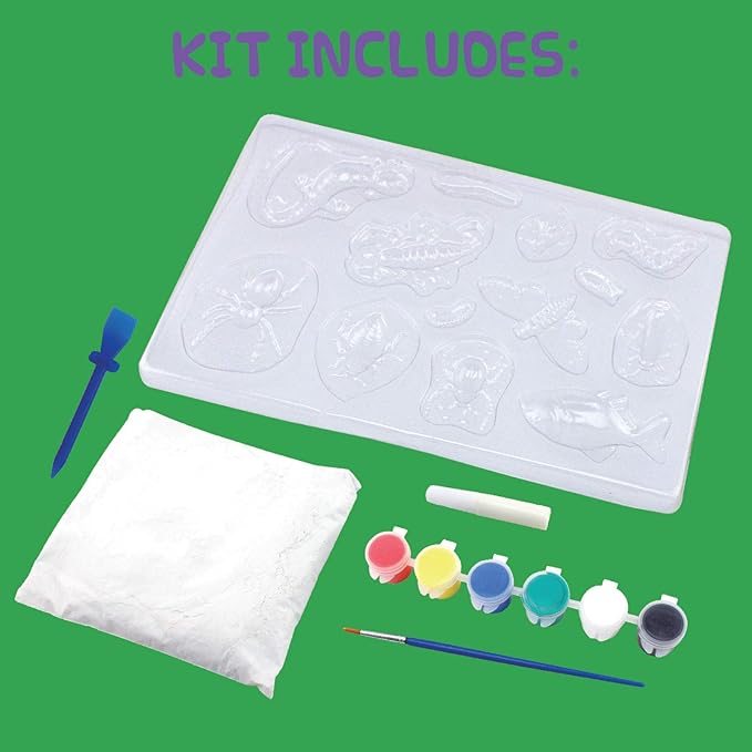 Mould and Paint Your Own Creepy Crawlers Craft Set - Make Figurines for Kids to Paint That Glow in The Dark