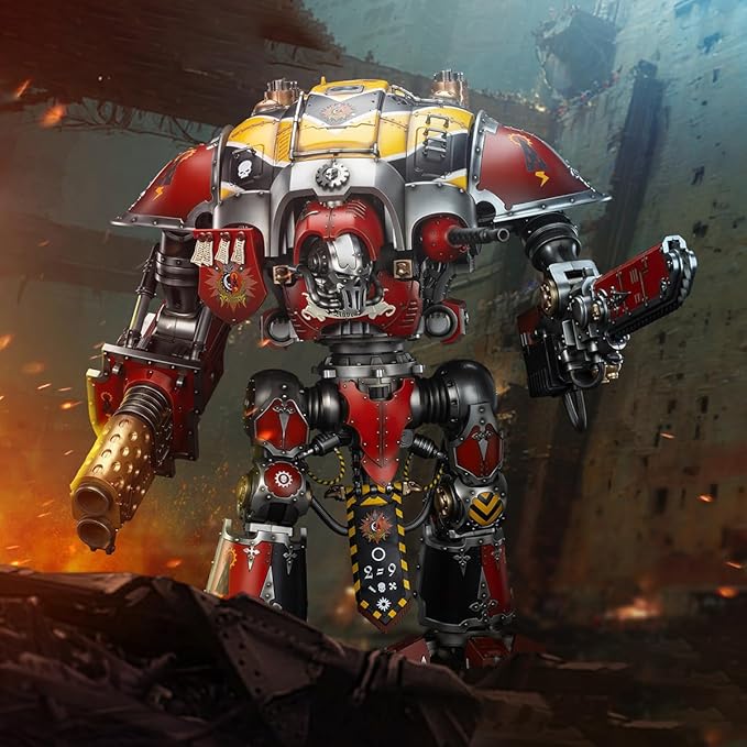 JOYTOY Warhammer 40k 1/18 Action Figure Imperial Knights House Raven Knight Errant 21in Mecha Joy Toy Collection Model