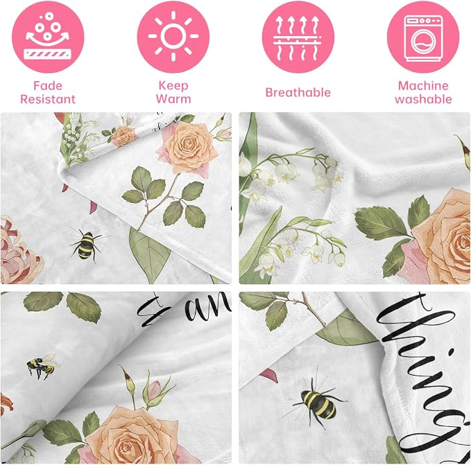 COMFAR Christian Gifts for Women Faith, Inspirational/Religious/Spiritual Gifts for Adults, Soft Throw Blankets for Women/Men, Personalized Blankets for Adults 50"x 60"