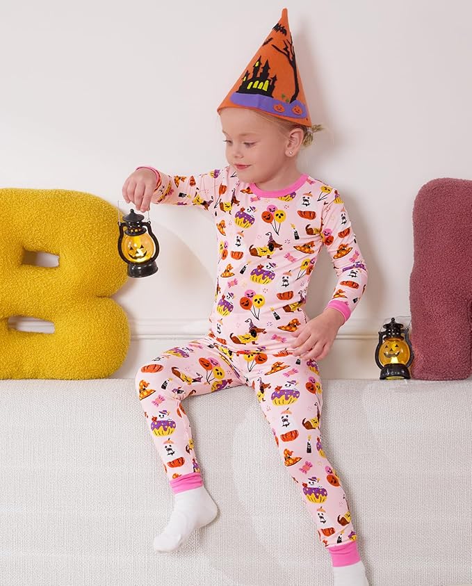 Bamboo Viscose Toddler Girls Kids Pajamas Unicorn Mermaid Pjs Long Sleeve Snug fit 12M-8Y 2pcs Soft Jammies