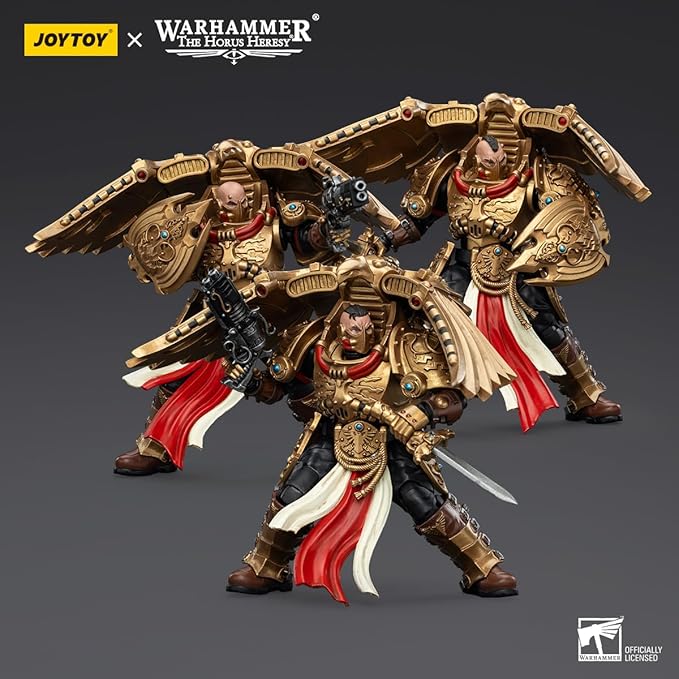 JOYTOY Warhammer The Horus Heresy Legio Custodes Custodian Venatari Squad Set 3, 1:18 Scale 5.4in Action Figure Mecha Joy Toy Collection Model