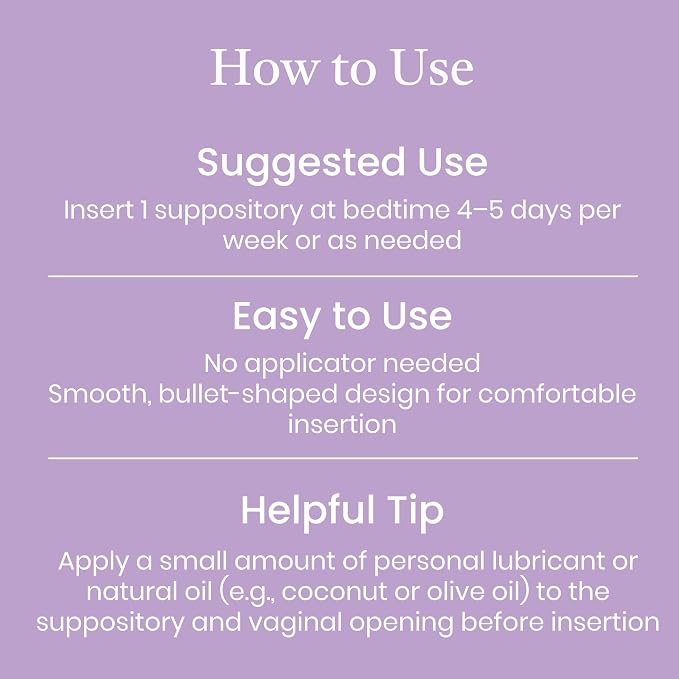 NewLife Naturals Vitamin E Vaginal Suppositories 38IU ESoothe - Moisture & Hydration Support - All Natural Estrogen Free Feminine Care - 24 Inserts