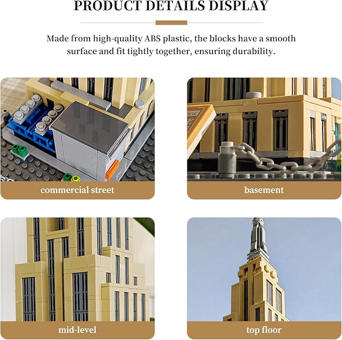 Empire State Architecture Model Building Block Set New York Famous Landmark Series Gift for Kids Adults (1559 Pieces)
